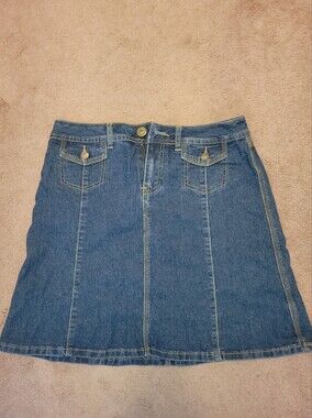 Baccini Blue Denim Jean Skirt